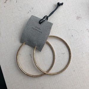 Large Gold Diamond Hoops